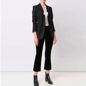 Frame Atelier black velvet cropped pants